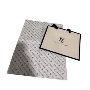VICTORIAS SECRET gift bag with stamped tissue papper